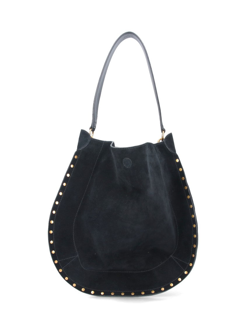 Isabel Marant Soft Black Suede Hobo Bag With Pouch And Magnetic Closure