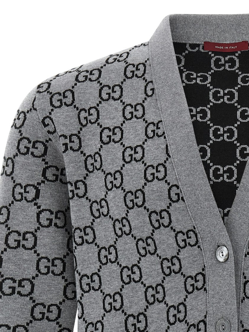 Gucci Gg Jacquard Reversible Cardigan