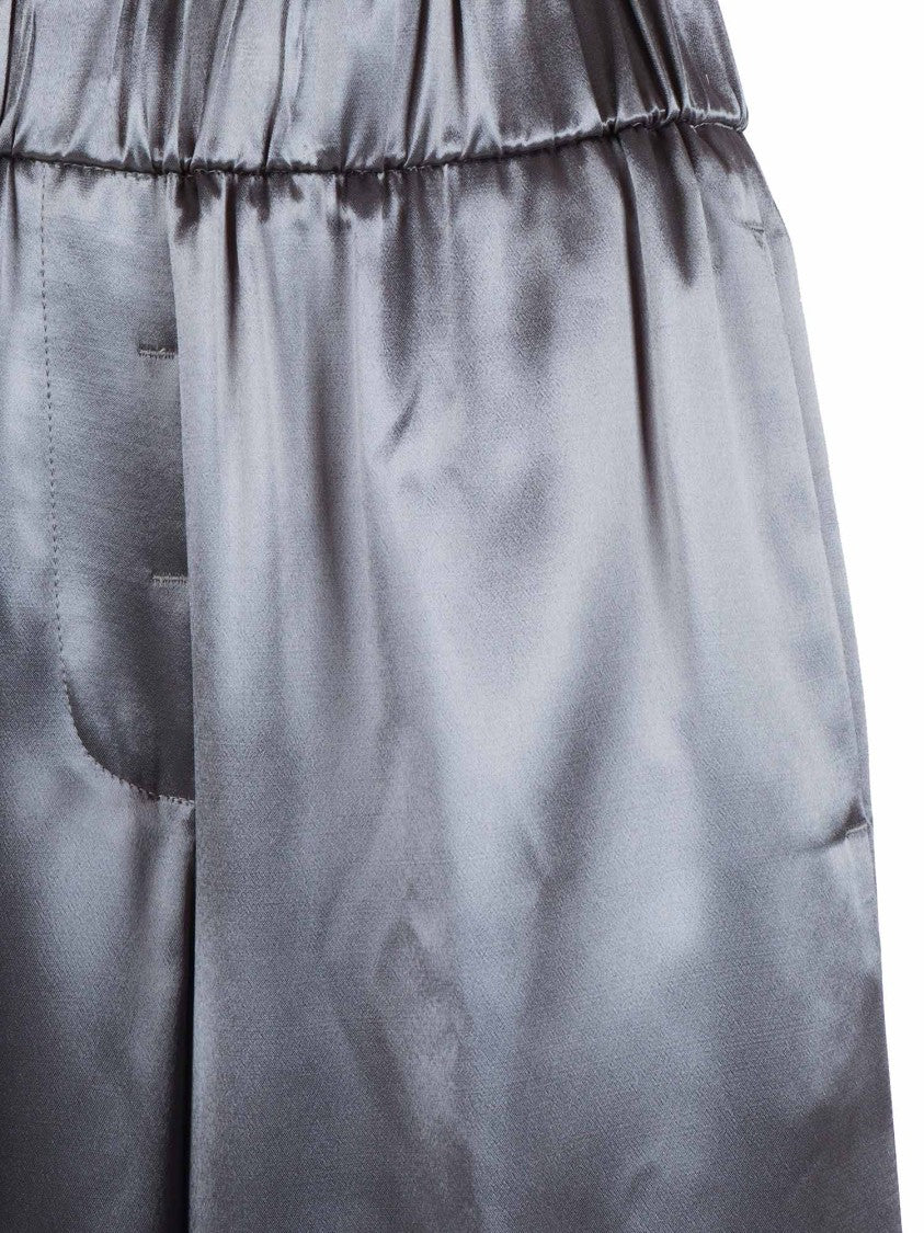 Peserico Wide Leg Elastic Waist Straight-Leg Pants
