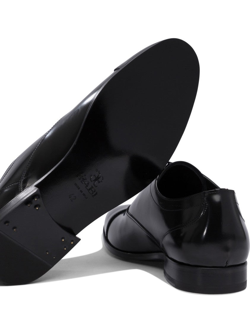 Fabi Polished Leather Lace-Up Shoes