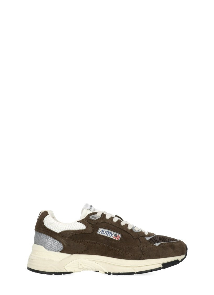Autry Brown Hyperway Low Suede Sneakers