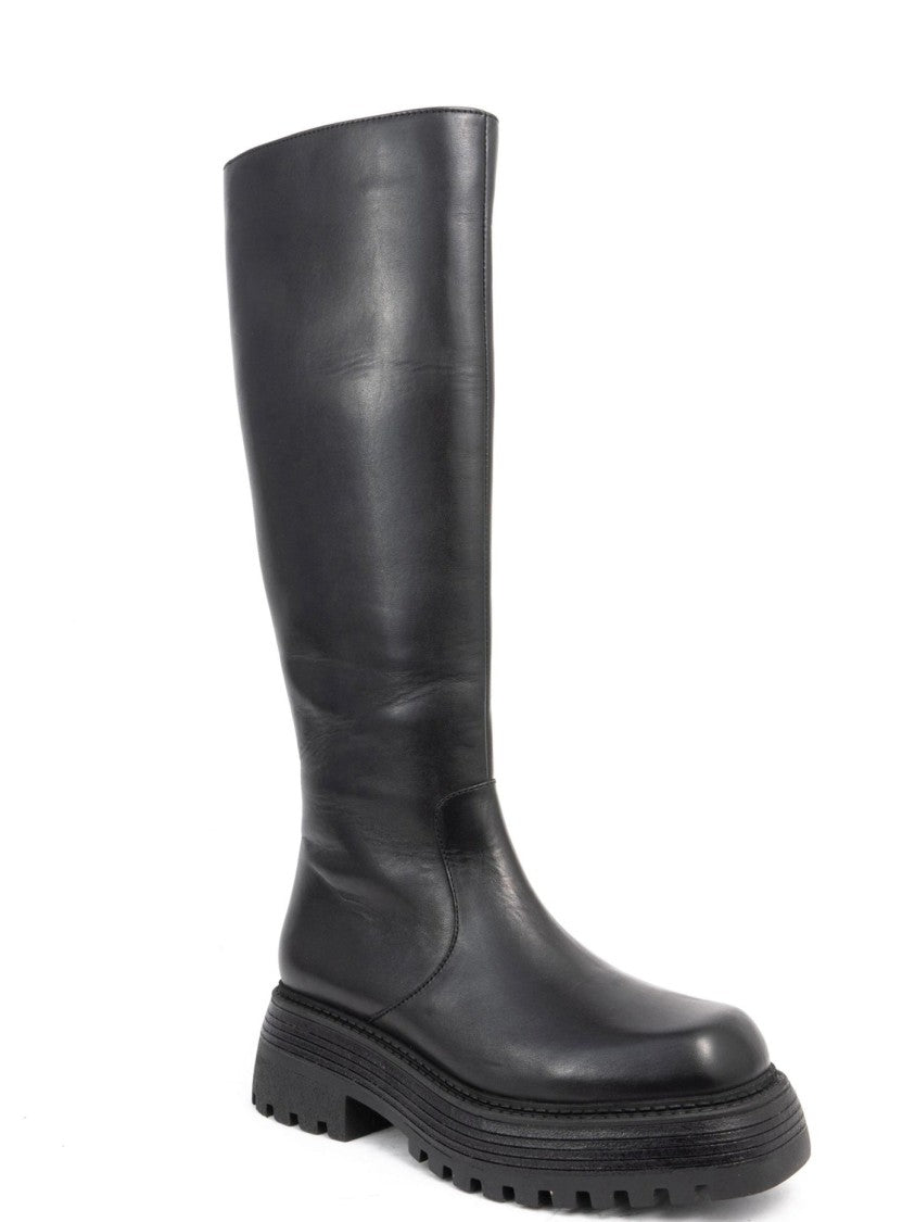 Sergio Moretti Long Boots With Sole And Side Zipper