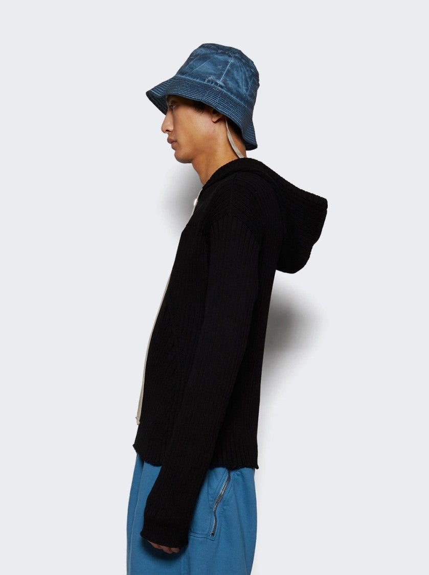 Rick Owens Zipped Hoodie Sweater Black