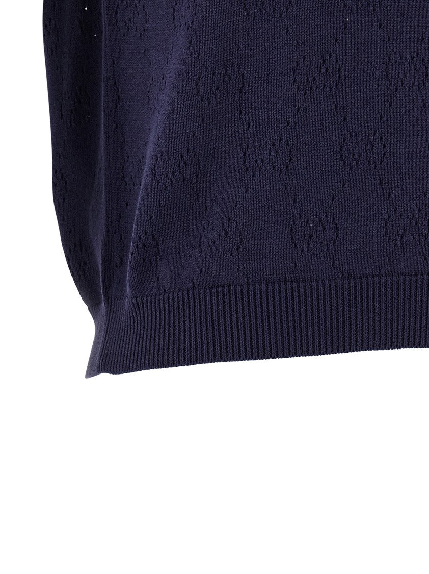 Gucci Openwork Gg Polo Shirt
