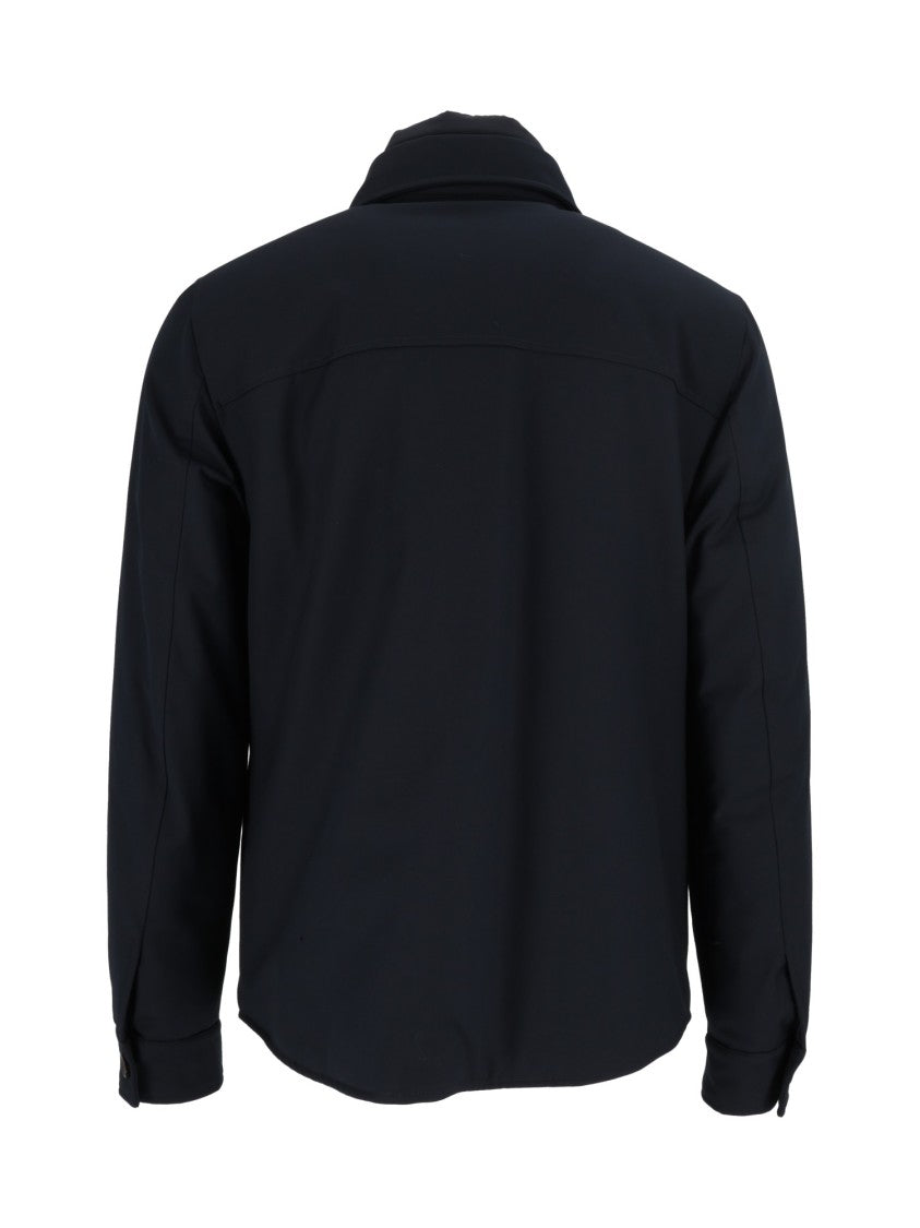 Moorer Dasson-Pum Dark Blue Flap Pocket Jacket