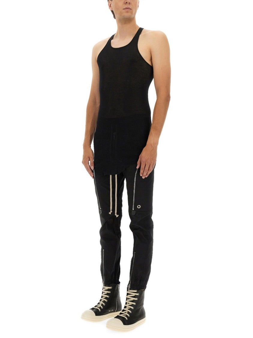 Rick Owens Racerback Cotton Top With Modern Silhouette