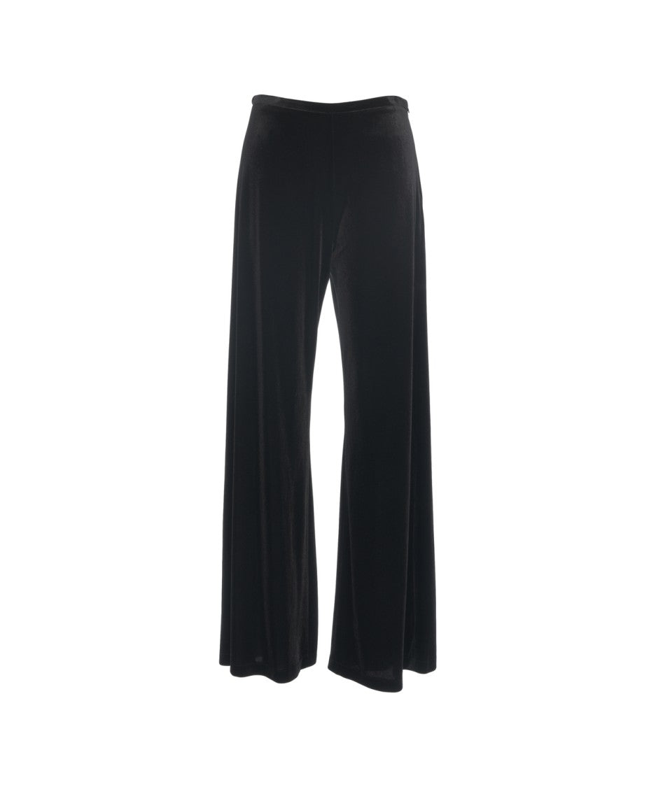 Gender Black Wide-Leg Trousers With Relaxed Fit