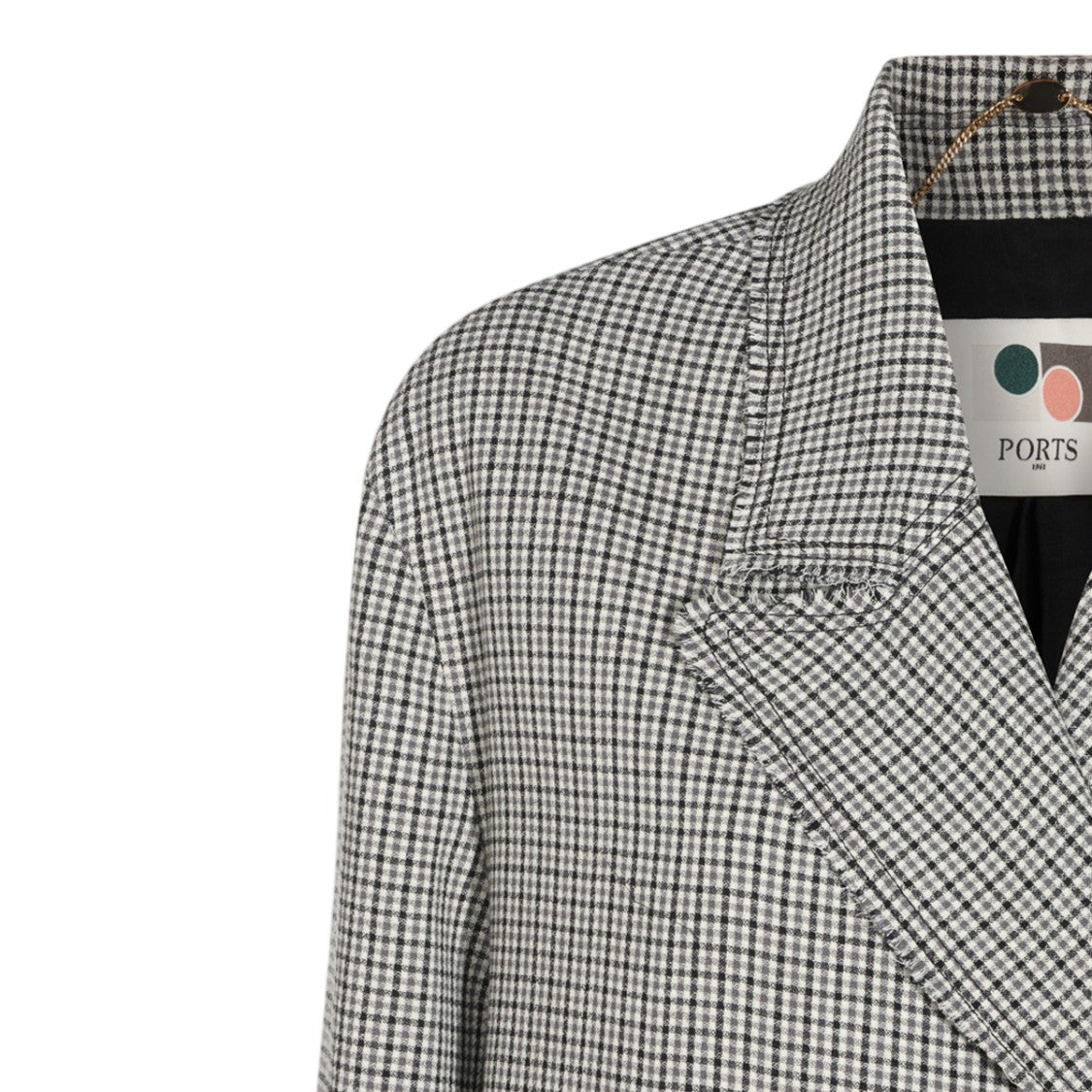 Ports 1961 Long Checkered Tailored Coat