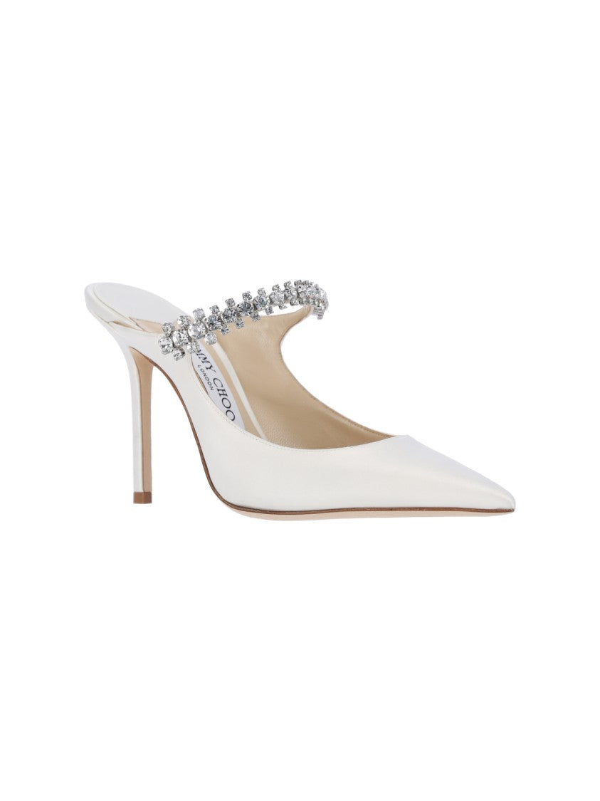 Jimmy Choo Crystal-Embellished High-Heeled Mules