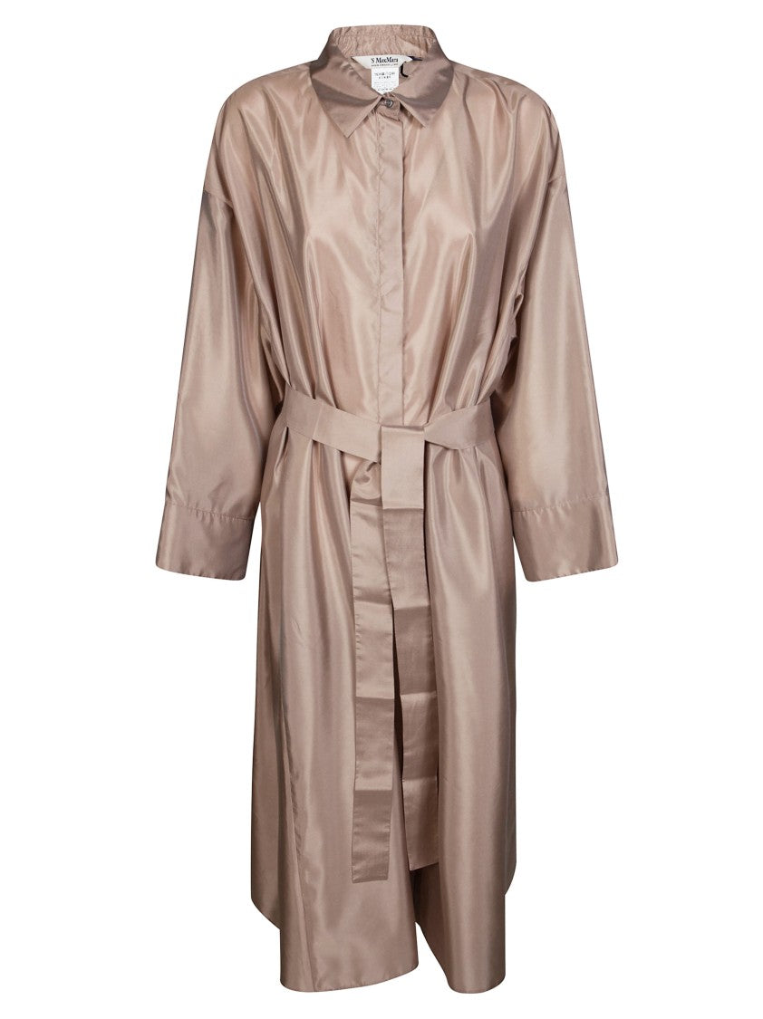 Max Mara Smmanna Shiny Belted Shirt Dress