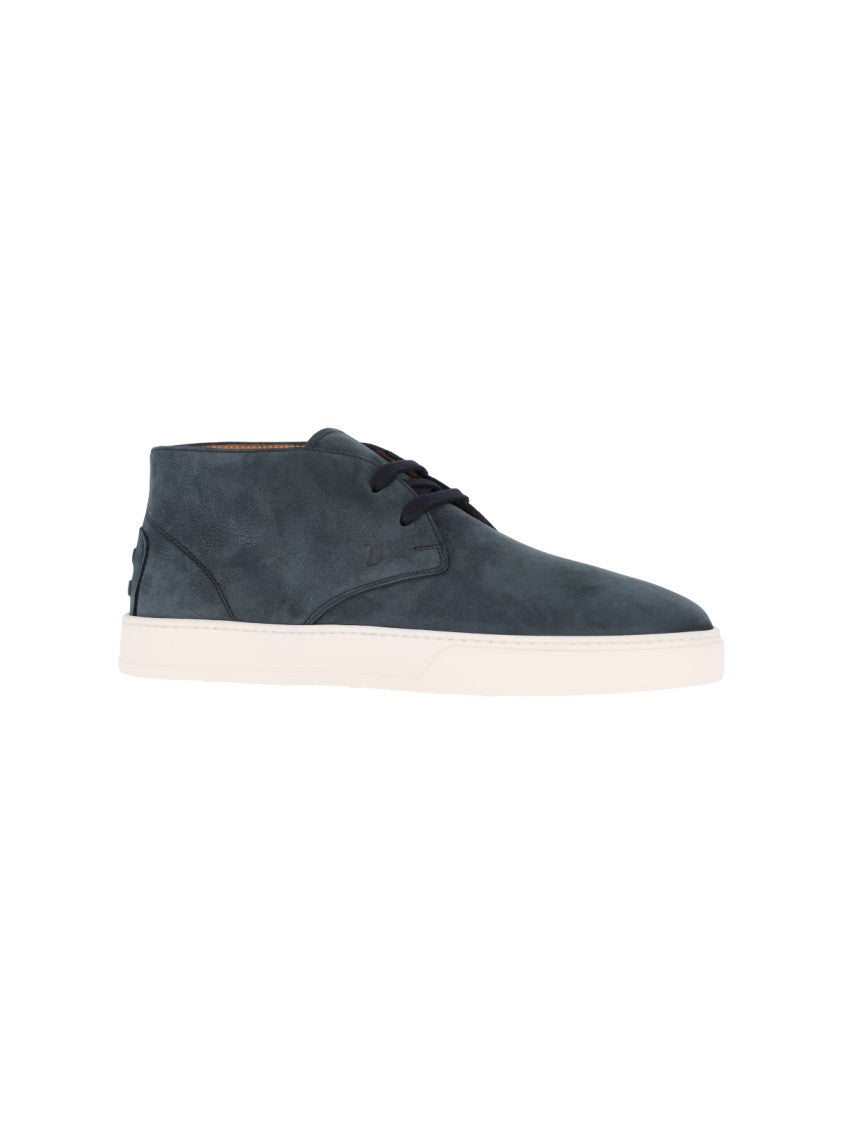 Tod's Blue Suede Low-Top Sneakers
