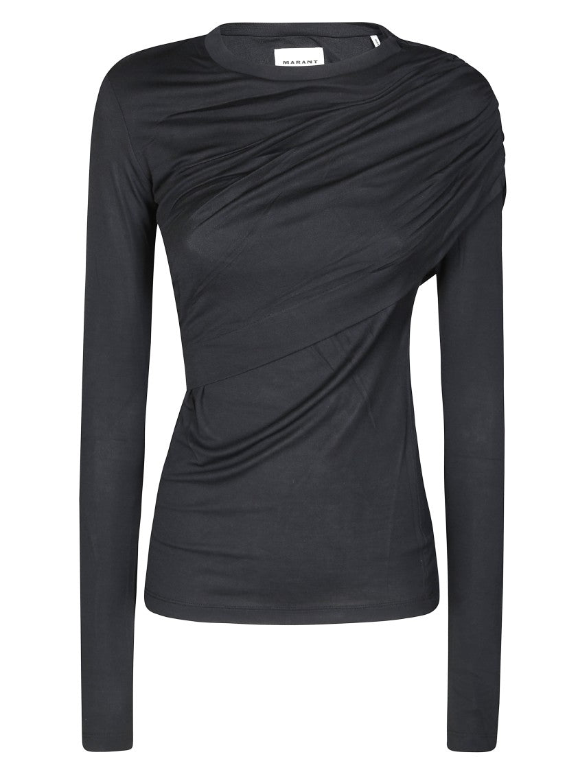 Isabel Marant Étoile Fitted Modal Blend Top With Round Neckline