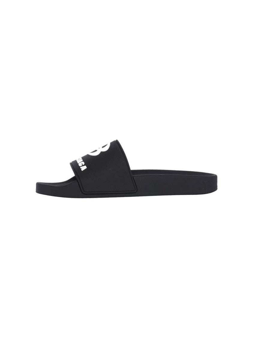 Balenciaga "Pool" Slide Sandals Black