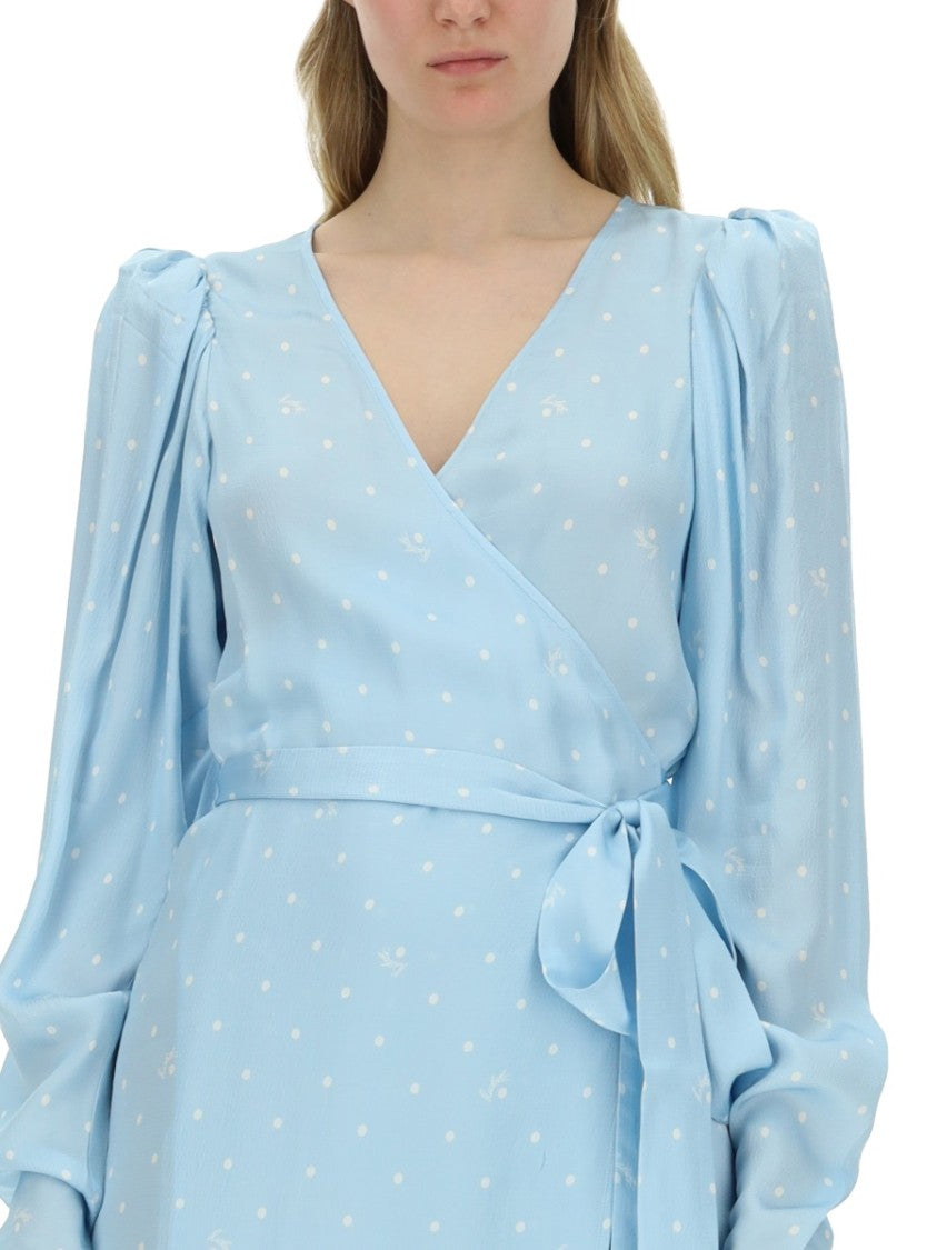 Rotate Birger Christensen Polka Dot Midi Dress