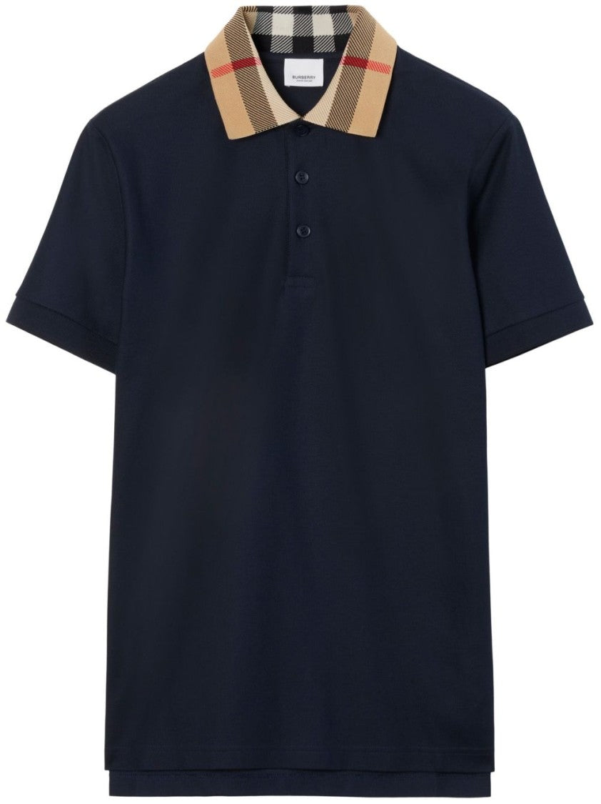Burberry Navy Cotton Jersey Polo