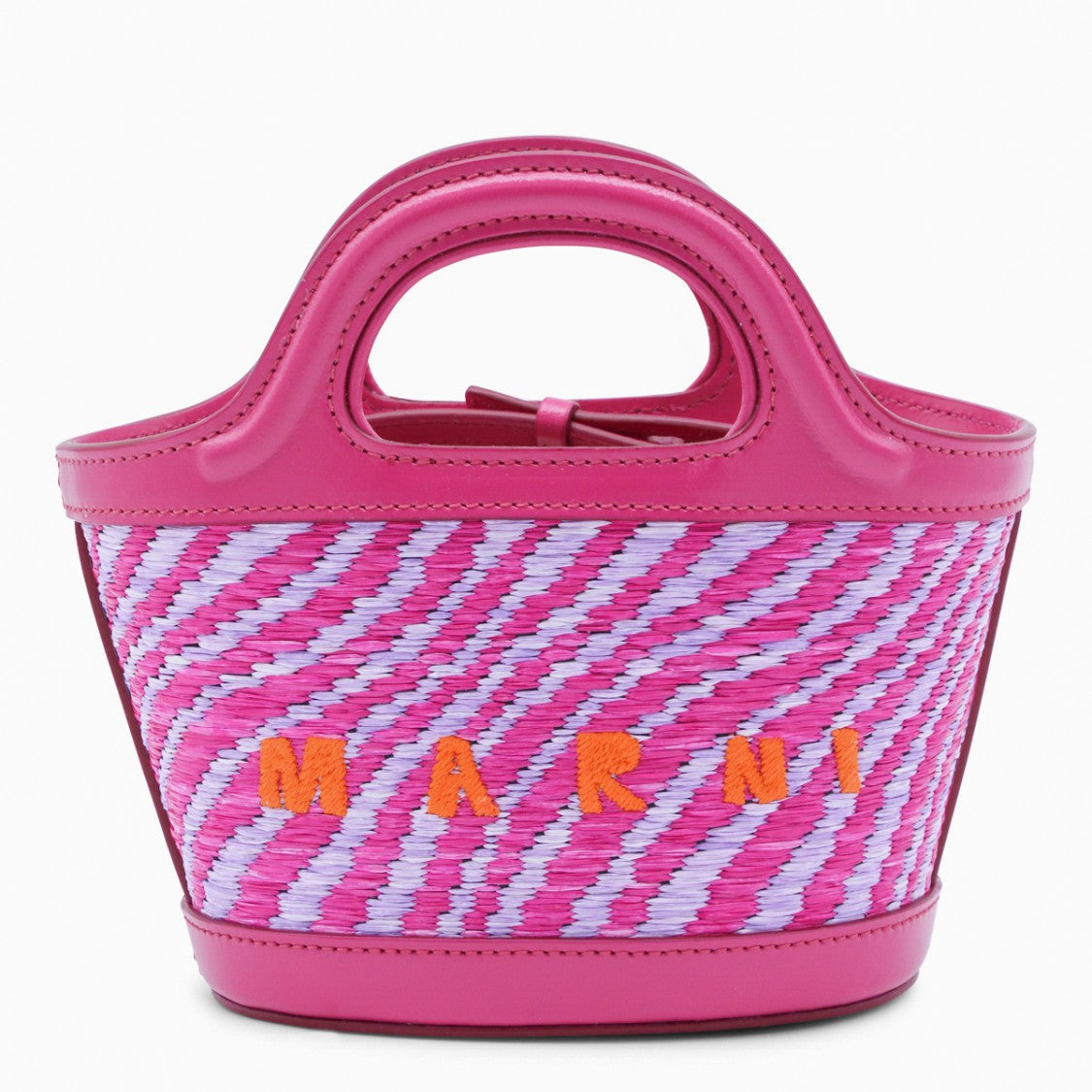 Marni Pink Raffia Satchel