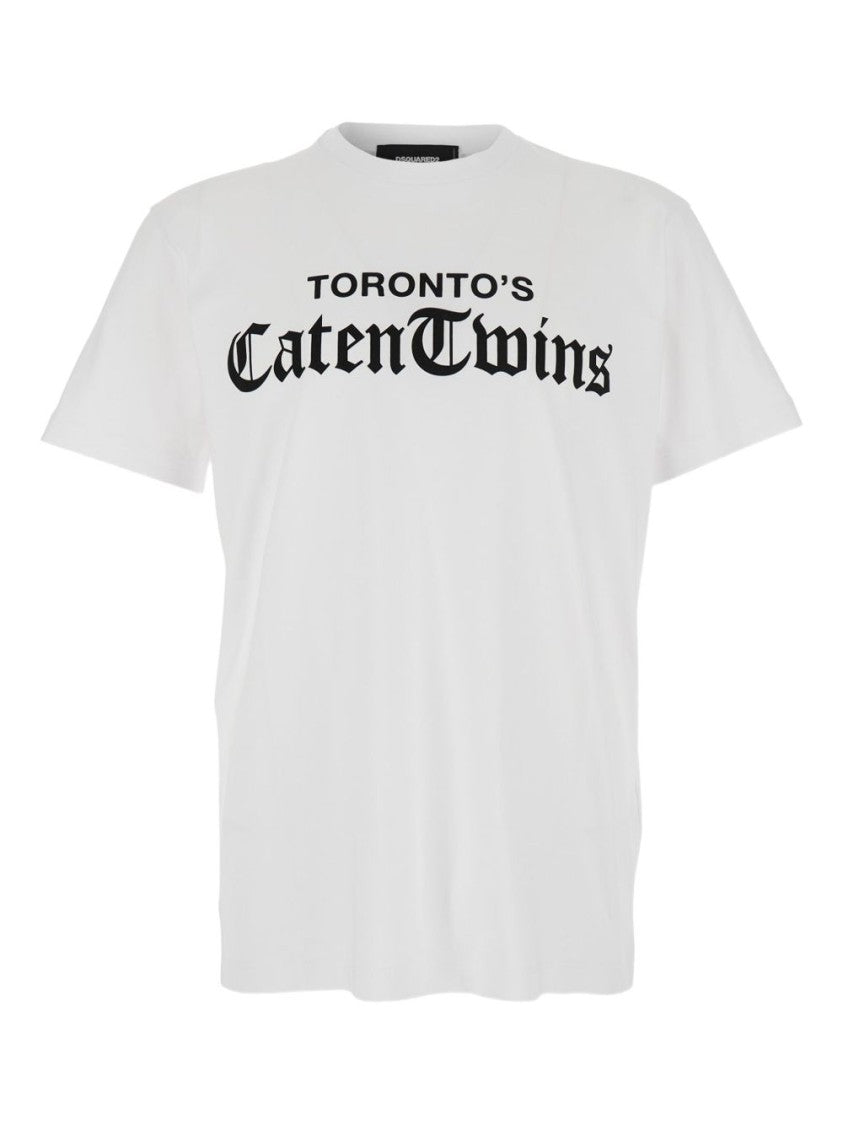 Dsquared2 Crew Neck T-Shirt With Toronto's Catentwins Graphic Print