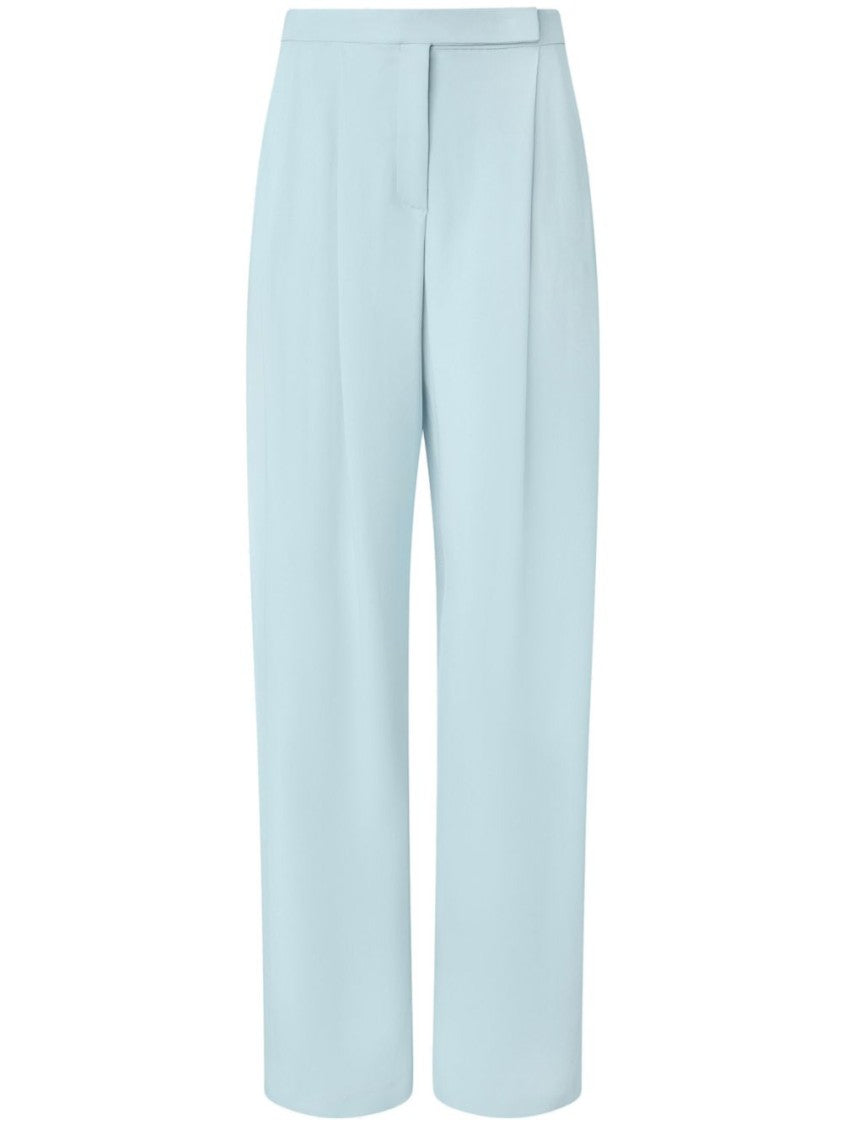 Pinko Celeste Trousers With High Waist And Wide Legs