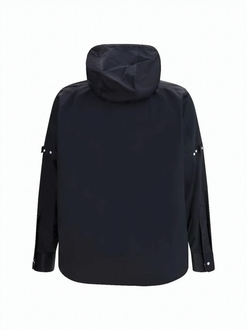 Thom Browne Hooded Nylon Shirt With Drawstrings