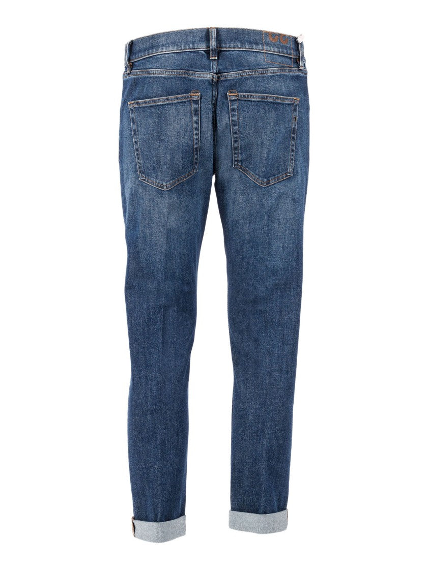 Dondup Medium Blue Icon Rolled Jeans