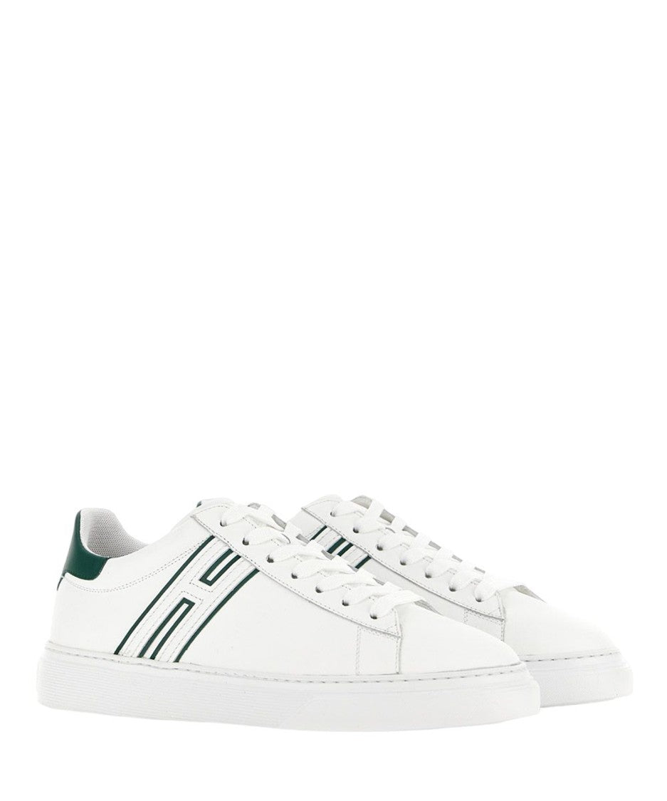Hogan Low-Top Sneakers With Dark Green Accents