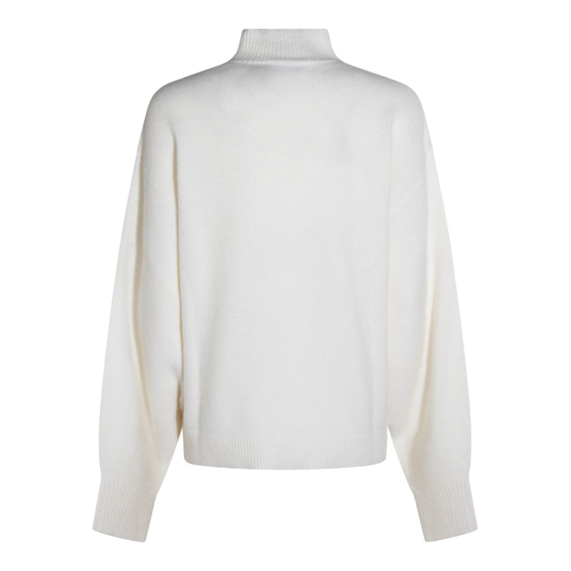 Malo High Neck White Knit Sweater