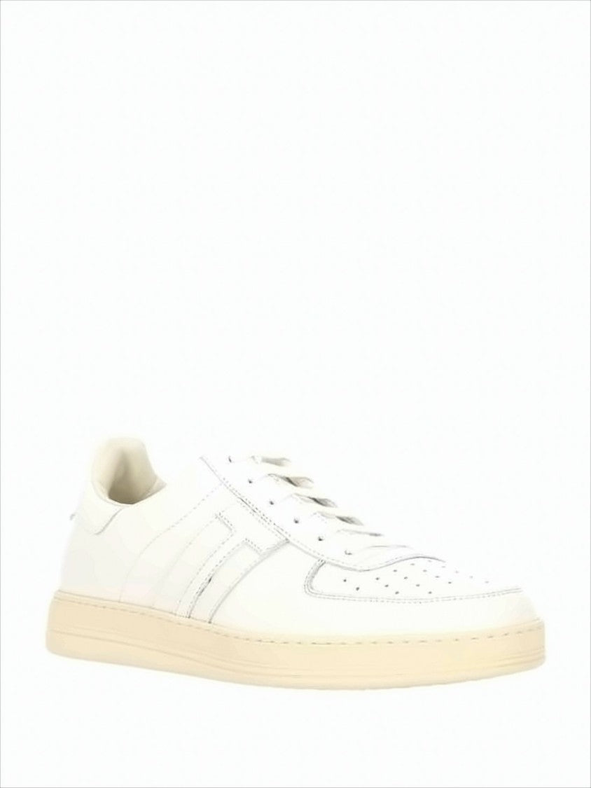 Tom Ford Low-Top Calf Leather Sneakers With Perforated Detailing