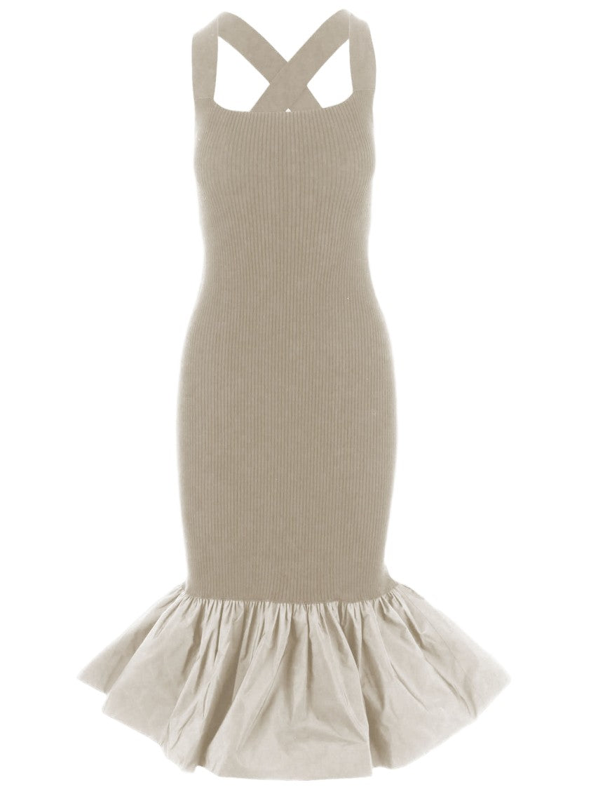 Patou Long Dress In Stretch Cotton Blend