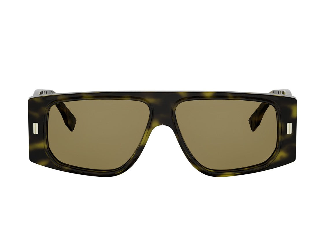 Fendi Fe40214u Oversized Square Tortoiseshell Sunglasses