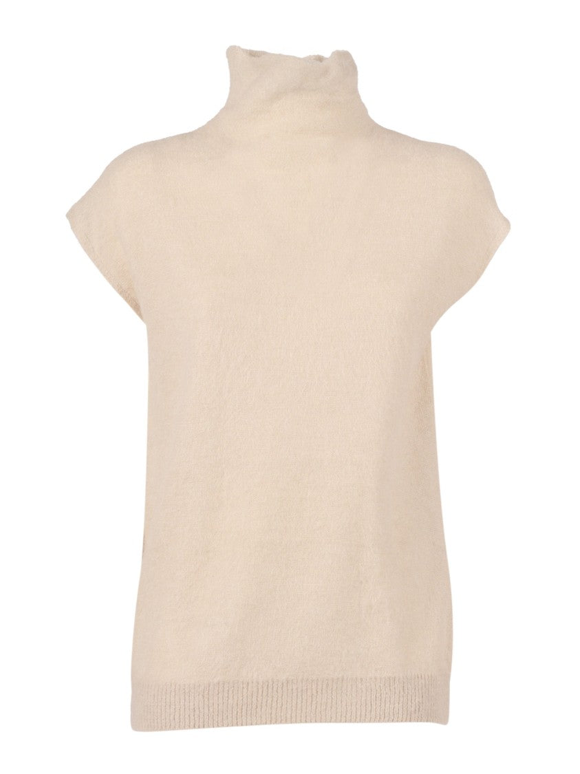 Antonelli Minimalist Round Neck Sweater In Fine Alpaca Blend