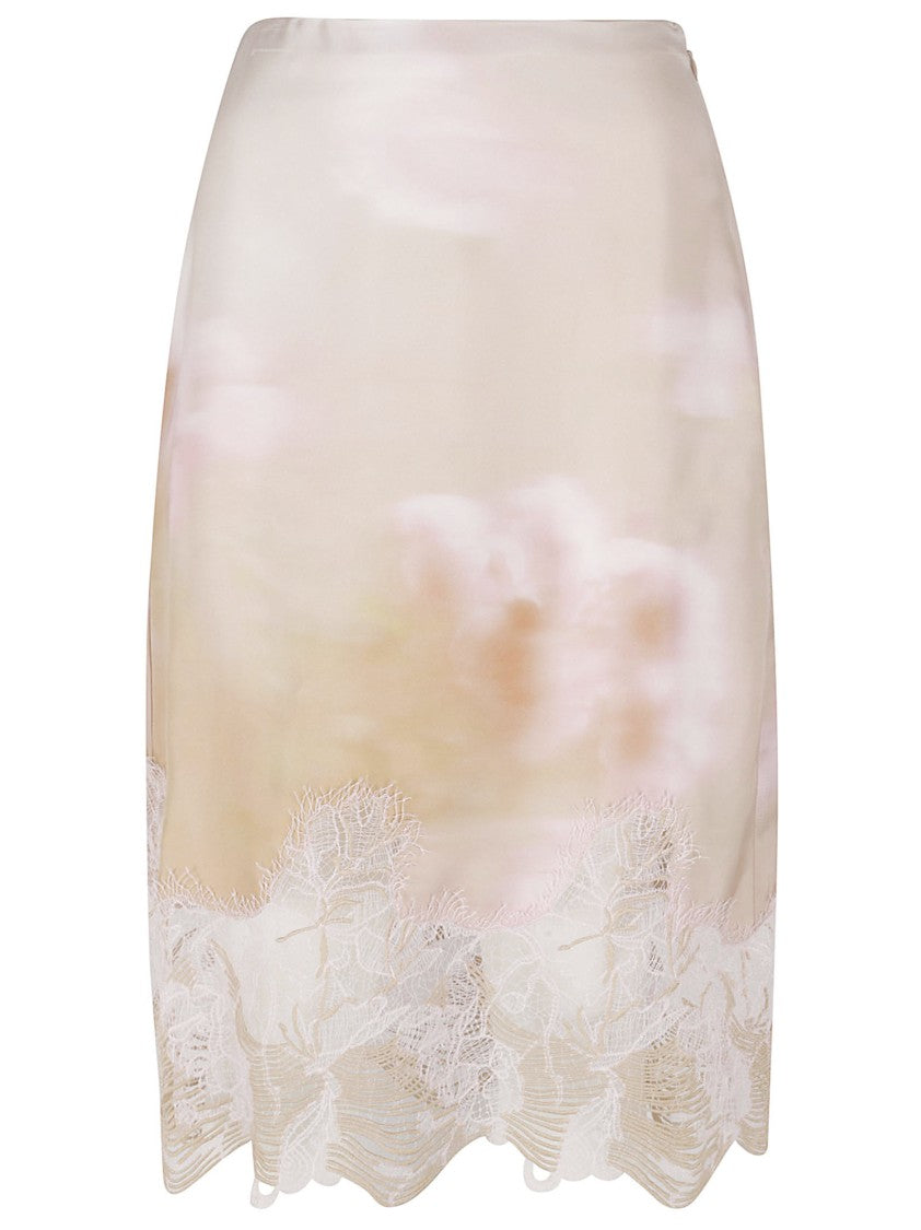 Fabiana Filippi Silk Twill Fitted Skirt