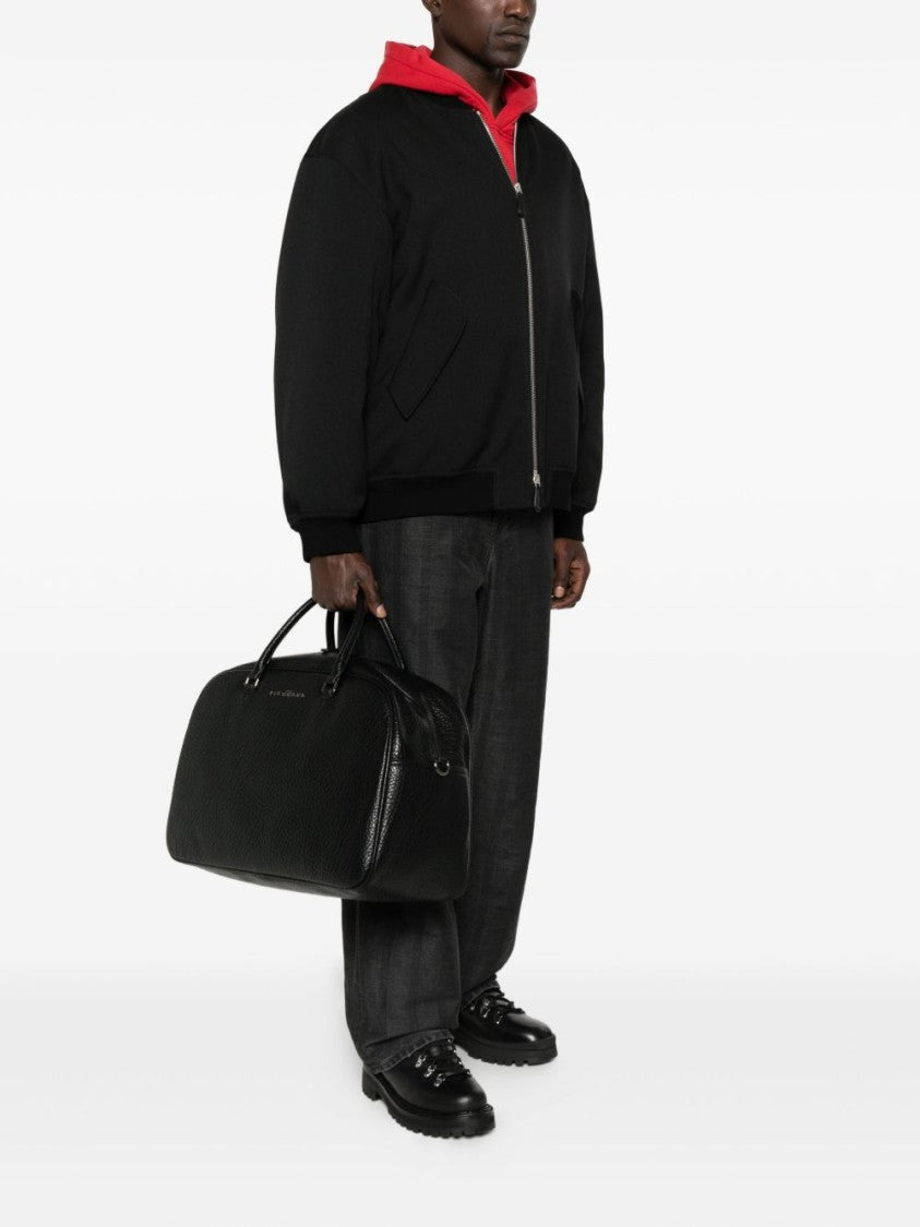John Richmond Structured Black Bag With Clean Lines