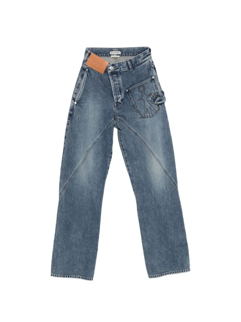 J. W. Anderson Relaxed Wide-Leg Embroidered Jeans