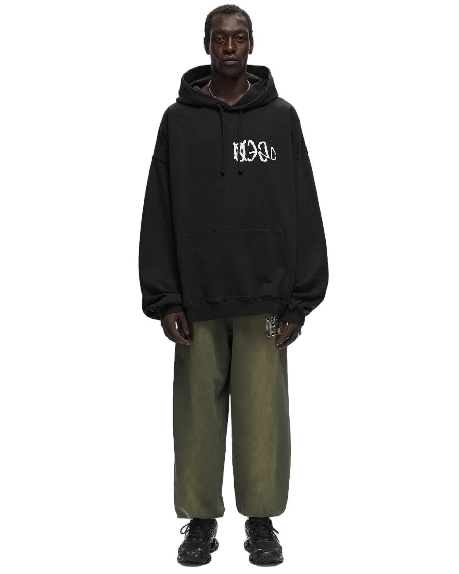032C Faded Black Sos Bubble Cotton Hoodie
