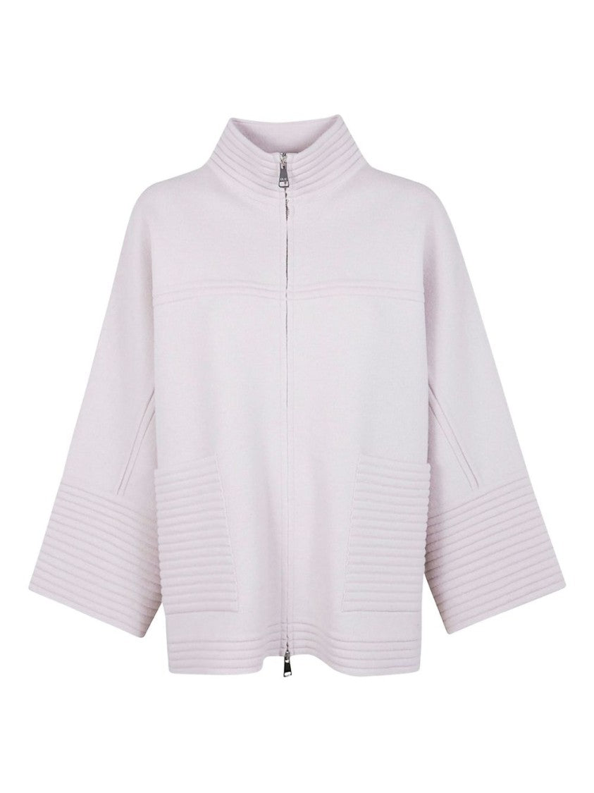 Dexterior Boxy White Wool-Cashmere Blend Coat