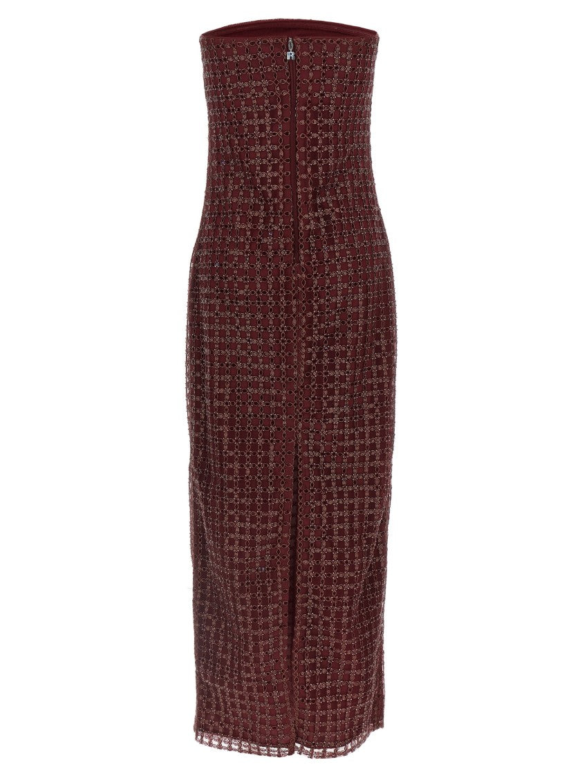 Rotate Birger Christensen 'Beaded Maxi Tube' Dress