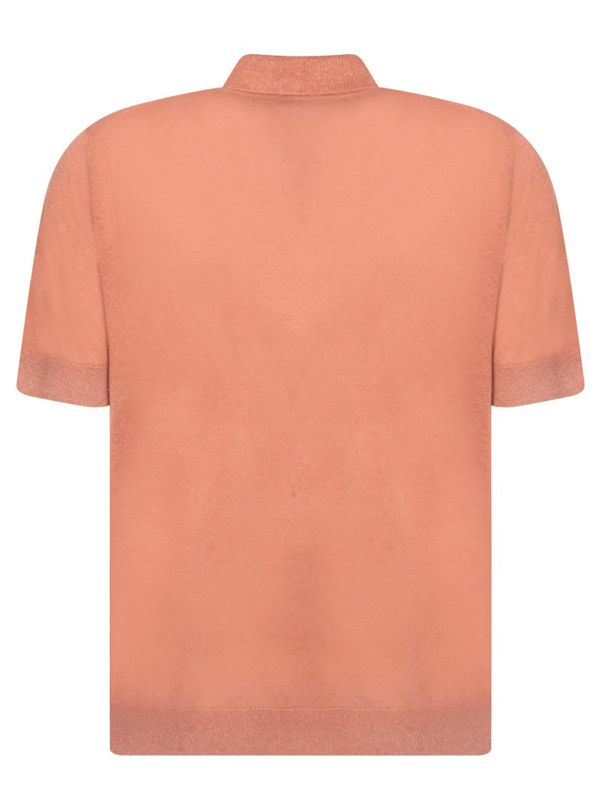 Dell'oglio Pink Polo Shirt With Classic Collar