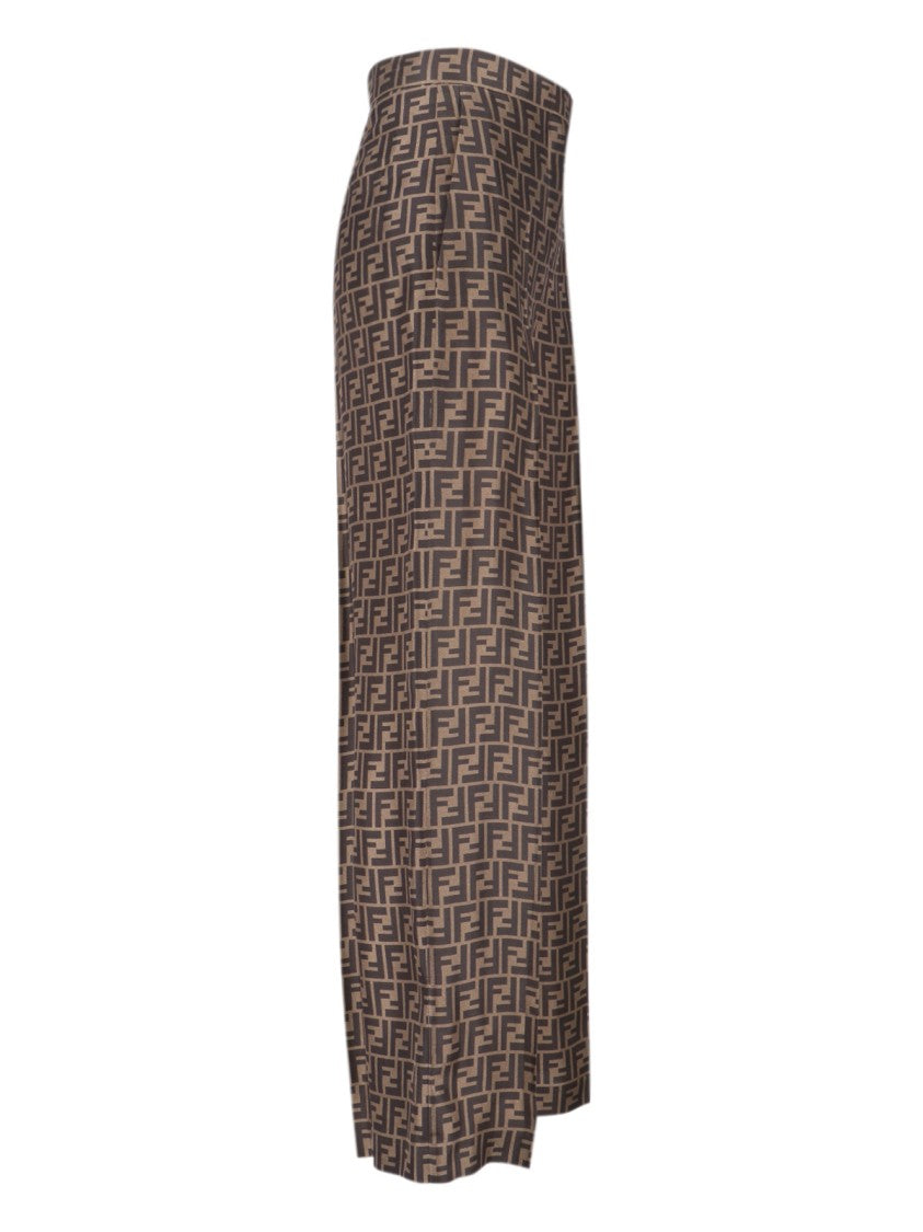 Fendi Ff Monogram Pants – Brown