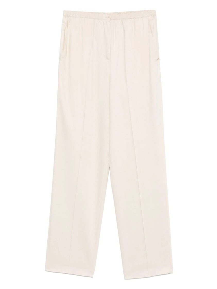 Joseph Relaxed Fit Beige Trousers With Silhouette