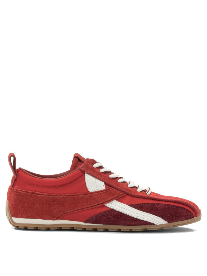 Alohas Minimalist Leather And Suede Sneakers With Integrated Lacing