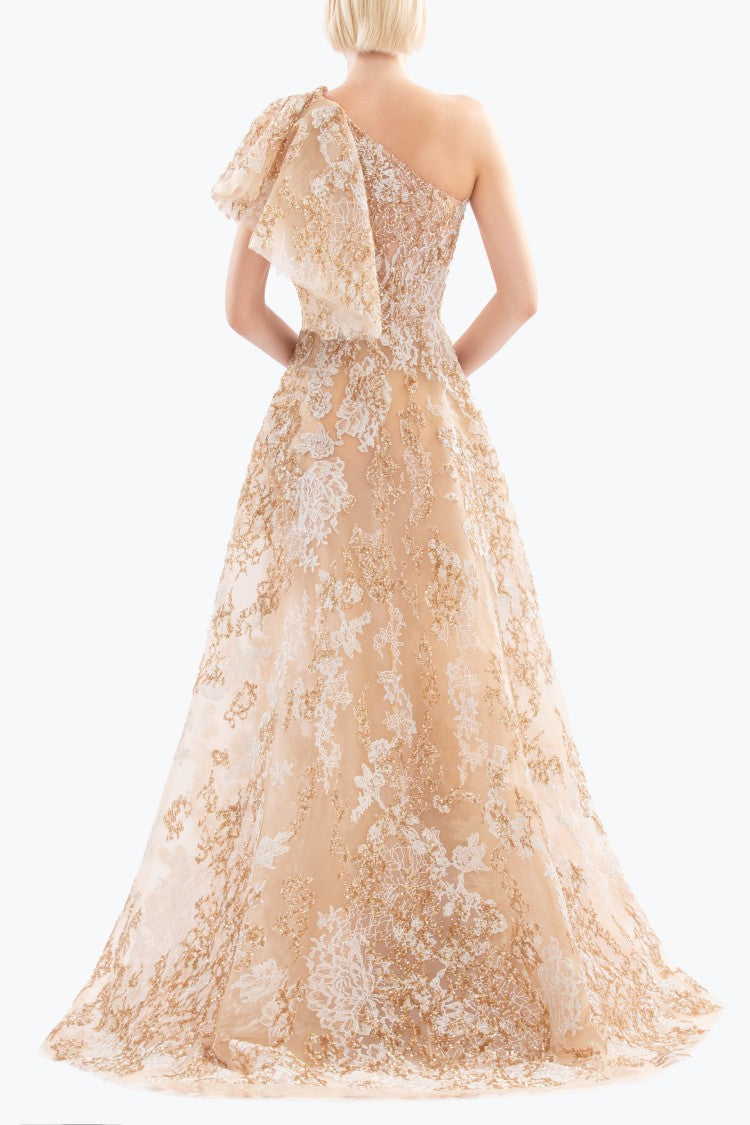 Saiid Kobeisy Embroidered One-Shoulder Dress