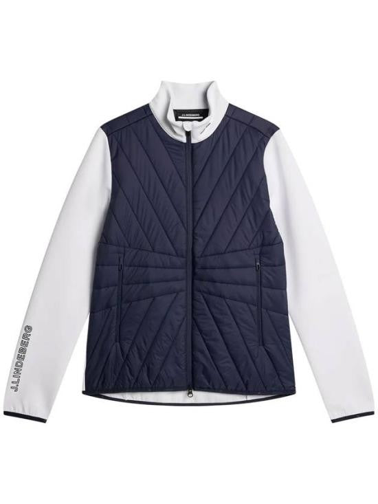 J Lindeberg Lightweight Quilted Front Jacket With Stand Collar