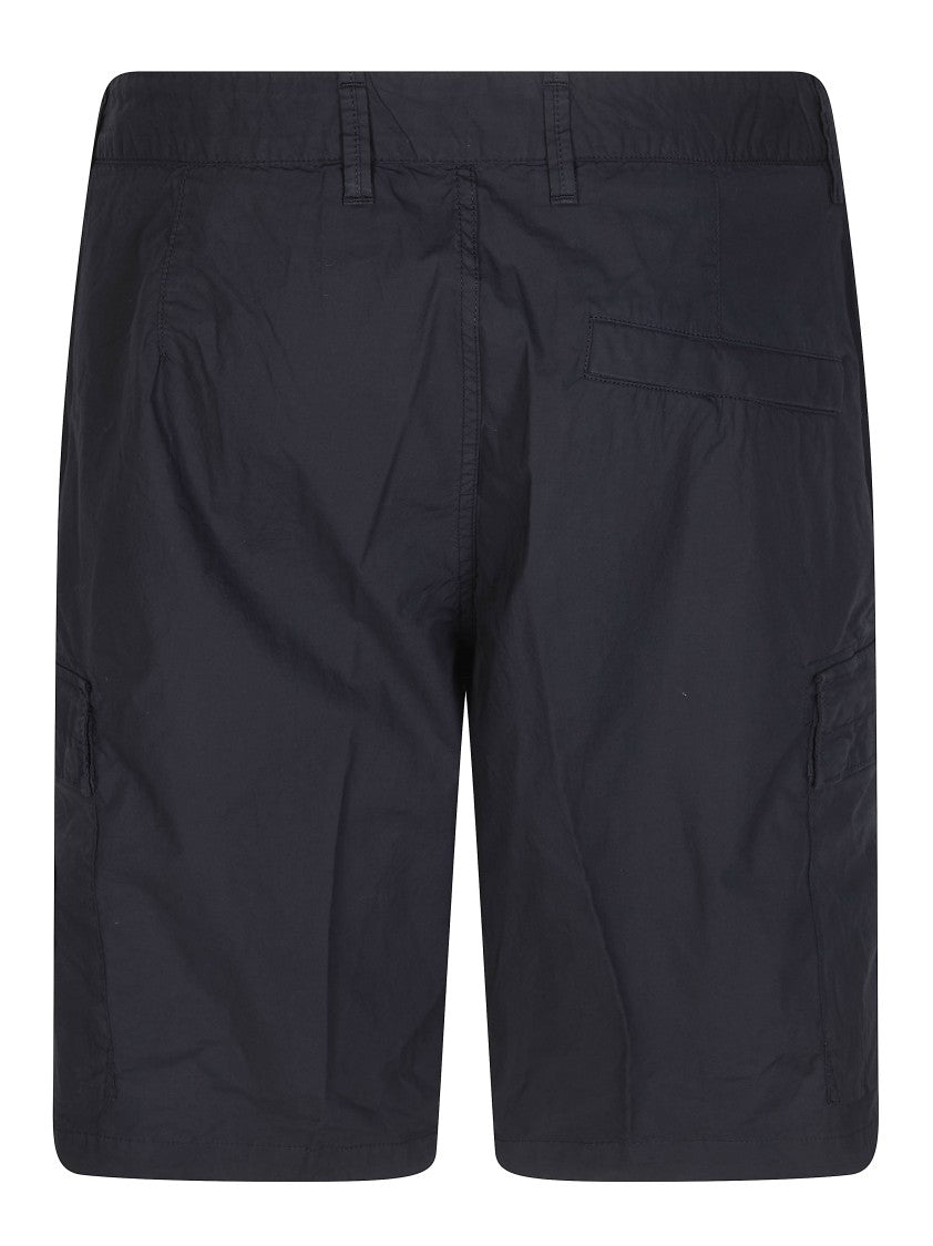 Stone Island Black Lightweight Straight Cut Shorts