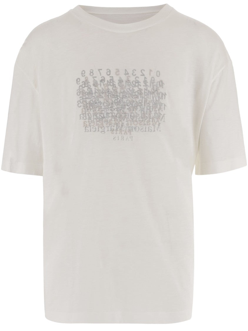 Maison Margiela Cotton T-Shirt With Graphic Print Design
