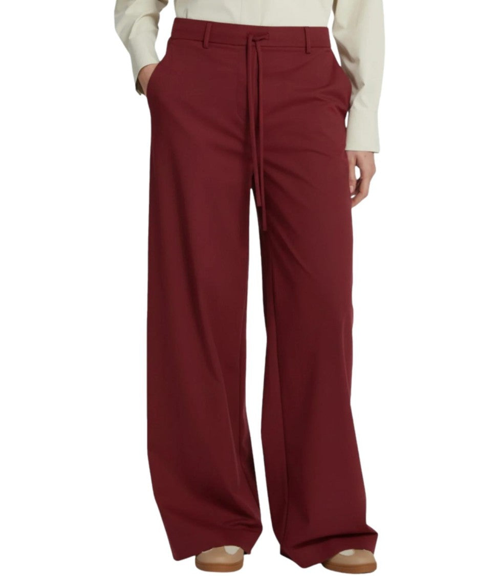 Max Mara Dark Red Mmlagoraio Polyamide Trousers