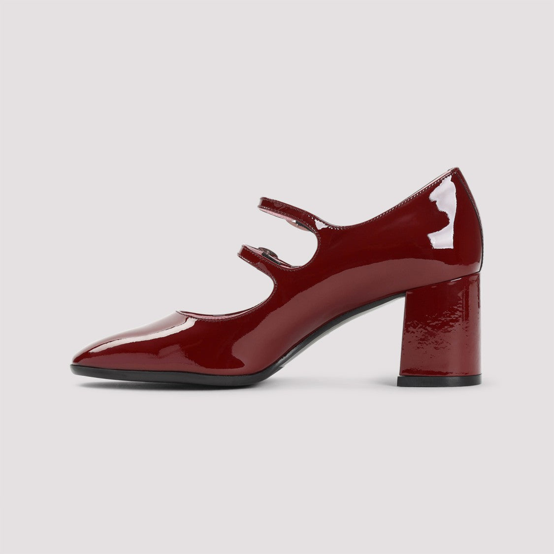Carel Paris Alice Mary Jane Burgundy Patent Leather Pumps