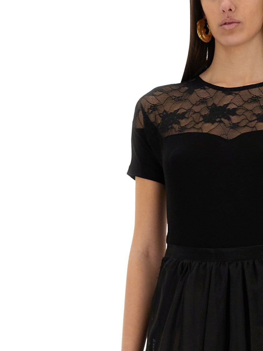 Nina Ricci Slim-Fit Top With Delicate Lace Insert