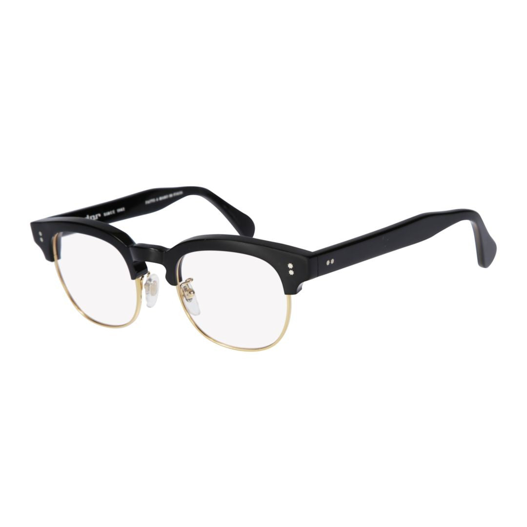 Kador Gold Woody Cm Black Clubmaster Eyeglasses