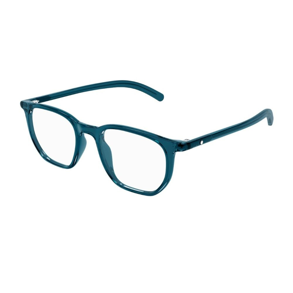 Montblanc Mb0349o Linea Snowcap Square Frame Blue Acetate Optical Glasses