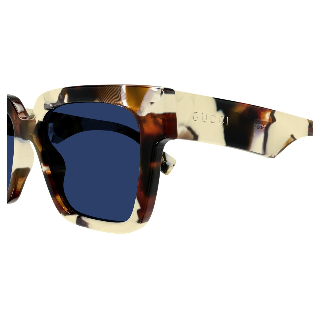 Gucci Gg1626s Bold Square Frame Tortoiseshell Sunglasses